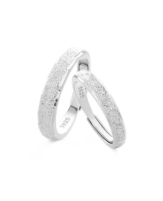 Glacier Galaxy Adjustable S925 Silver Couple Rings | Elegant & Luxe Unisex Design, High-End & Unique, Perfect for Fashion Lovers